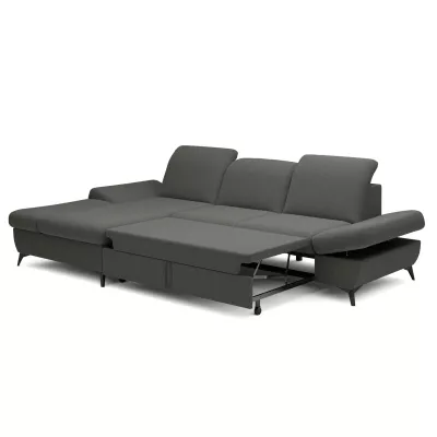 Rohová rozkládací sedací souprava BROCKVILE - šedozelená, levý roh