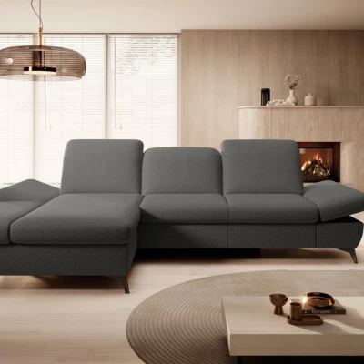 Rohová rozkládací sedací souprava BROCKVILE - šedozelená, levý roh