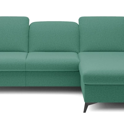 Rohová rozkládací sedací souprava BROCKVILE - tyrkysová, pravý roh