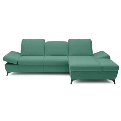 Rohová rozkládací sedací souprava BROCKVILE - tyrkysová, pravý roh