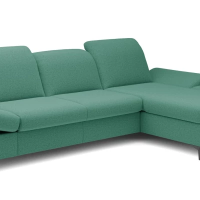 Rohová rozkládací sedací souprava BROCKVILE - tyrkysová, pravý roh