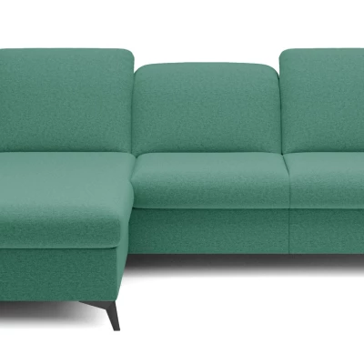 Rohová rozkládací sedací souprava BROCKVILE - tyrkysová, levý roh