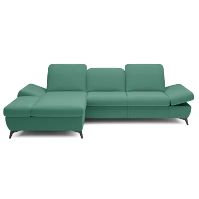 Rohová rozkládací sedací souprava BROCKVILE - tyrkysová, levý roh