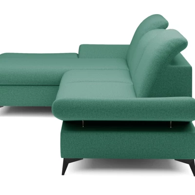 Rohová rozkládací sedací souprava BROCKVILE - tyrkysová, levý roh