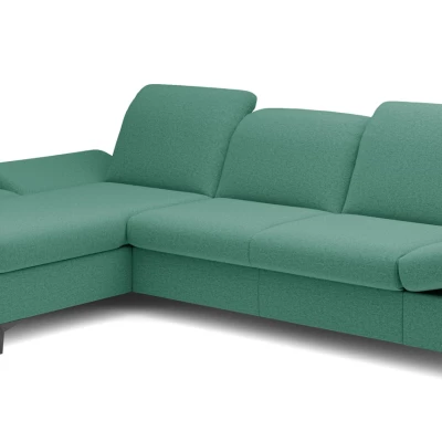 Rohová rozkládací sedací souprava BROCKVILE - tyrkysová, levý roh