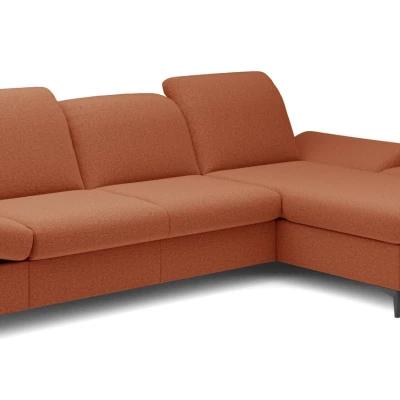 Rohová rozkládací sedací souprava BROCKVILE - hnědočervená, pravý roh