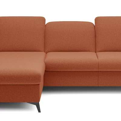 Rohová rozkládací sedací souprava BROCKVILE - hnědočervená, levý roh