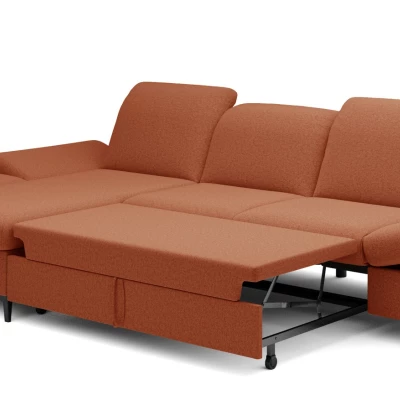 Rohová rozkládací sedací souprava BROCKVILE - hnědočervená, levý roh