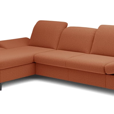 Rohová rozkládací sedací souprava BROCKVILE - hnědočervená, levý roh