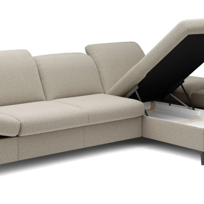 Rohová rozkládací sedací souprava BROCKVILE - latte, pravý roh