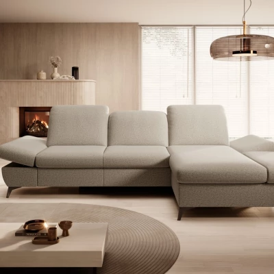 Rohová rozkládací sedací souprava BROCKVILE - latte, pravý roh