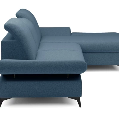 Rohová rozkládací sedací souprava BROCKVILE - modrá grafitová, pravý roh