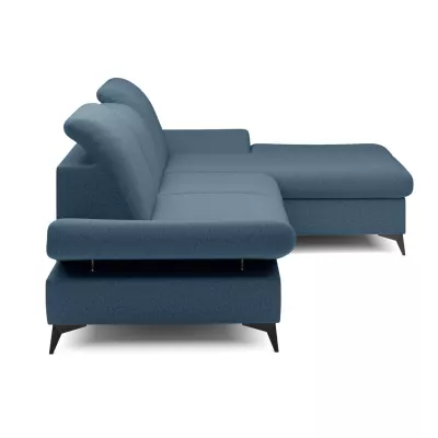 Rohová rozkládací sedací souprava BROCKVILE - modrá grafitová, pravý roh