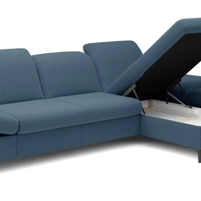 Rohová rozkládací sedací souprava BROCKVILE - modrá grafitová, pravý roh