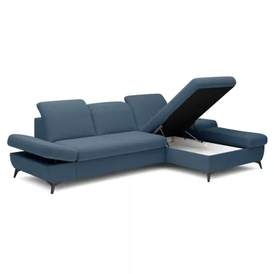 Rohová rozkládací sedací souprava BROCKVILE - modrá grafitová, pravý roh