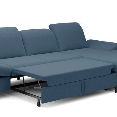 Rohová rozkládací sedací souprava BROCKVILE - modrá grafitová, pravý roh