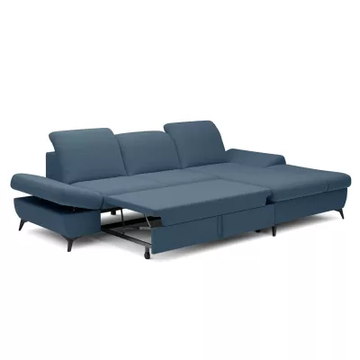 Rohová rozkládací sedací souprava BROCKVILE - modrá grafitová, pravý roh