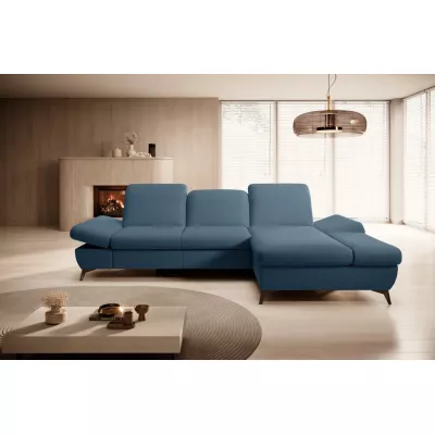 Rohová rozkládací sedací souprava BROCKVILE - modrá grafitová, pravý roh