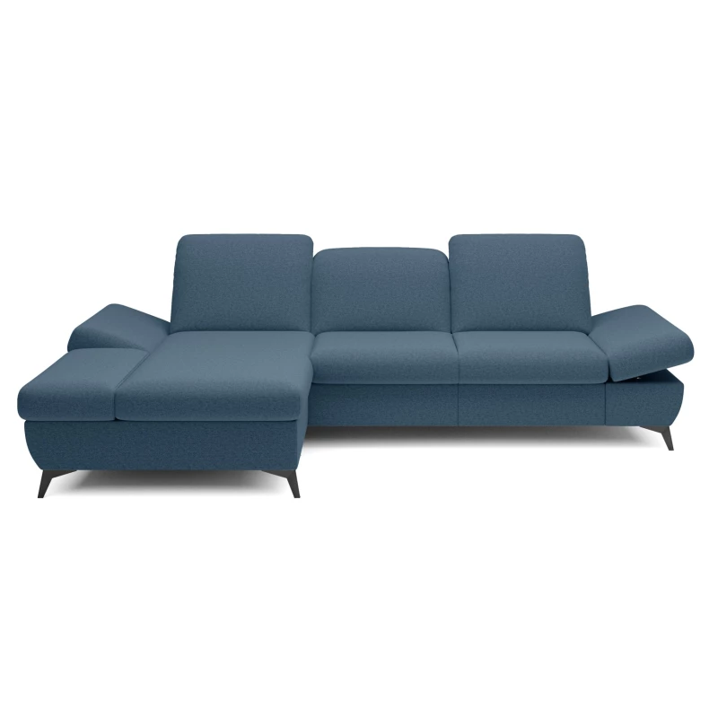 Rohová rozkládací sedací souprava BROCKVILE - modrá grafitová, levý roh