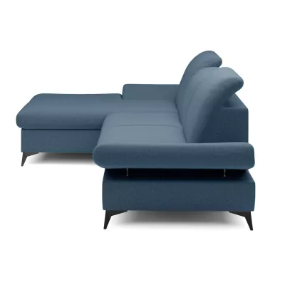 Rohová rozkládací sedací souprava BROCKVILE - modrá grafitová, levý roh