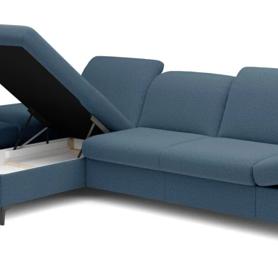 Rohová rozkládací sedací souprava BROCKVILE - modrá grafitová, levý roh