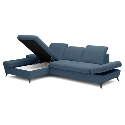 Rohová rozkládací sedací souprava BROCKVILE - modrá grafitová, levý roh