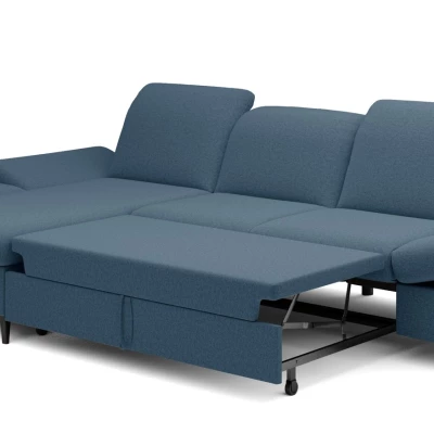 Rohová rozkládací sedací souprava BROCKVILE - modrá grafitová, levý roh