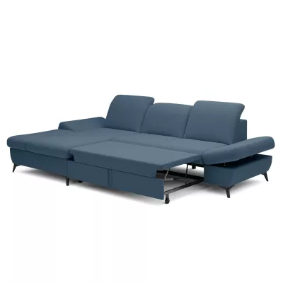 Rohová rozkládací sedací souprava BROCKVILE - modrá grafitová, levý roh