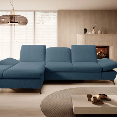 Rohová rozkládací sedací souprava BROCKVILE - modrá grafitová, levý roh