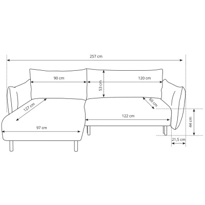 Rozkládací rohová sedačka BANFF - béžová
