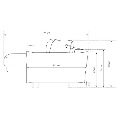 Rozkládací rohová sedačka BANFF - béžová