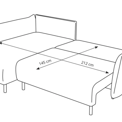 Rozkládací rohová sedačka BANFF - béžová