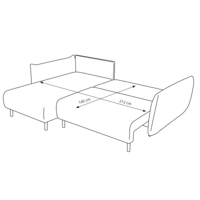 Rozkládací rohová sedačka BANFF - béžová