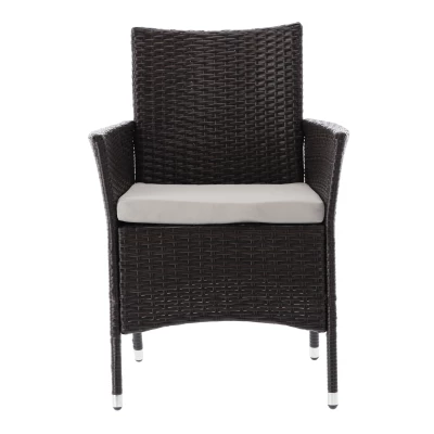 Velká ratanová zahradní sestava CHANEL - tmavě hnědá / béžová