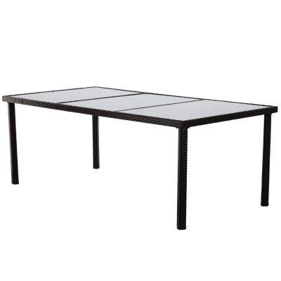 Velká ratanová zahradní sestava CHANEL - tmavě hnědá / béžová