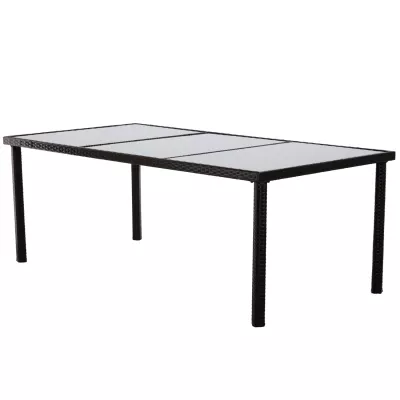 Velká ratanová zahradní sestava CHANEL - tmavě hnědá / béžová