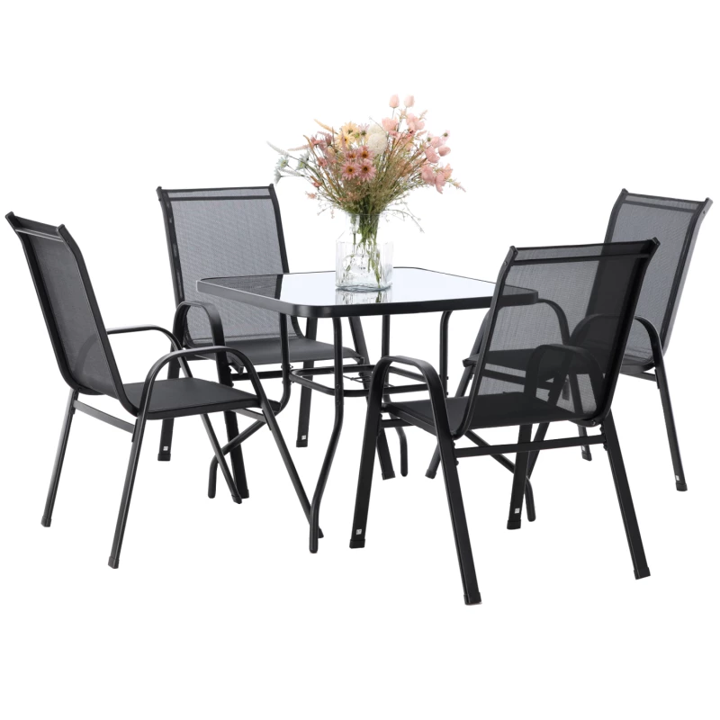 Sestava zahradního nábytku BELLA - černá