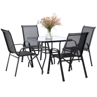 Sestava zahradního nábytku BELLA - černá