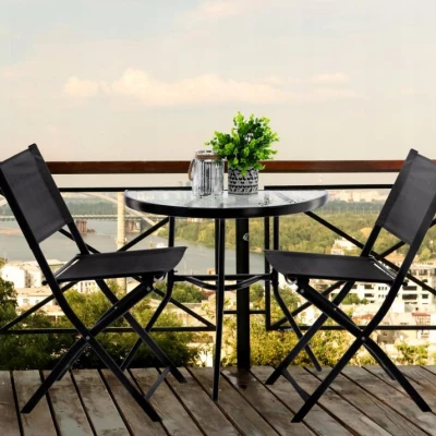 Malý zahradní set ARIANA - černý