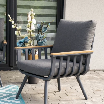 Sestava zahradního nábytku KARINE - šedá