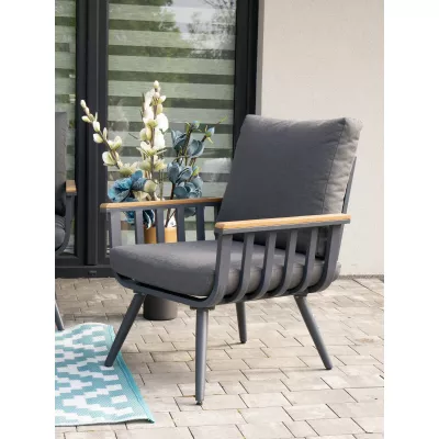 Sestava zahradního nábytku KARINE - šedá