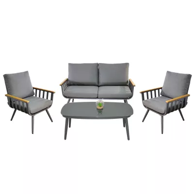 Sestava zahradního nábytku KARINE - šedá