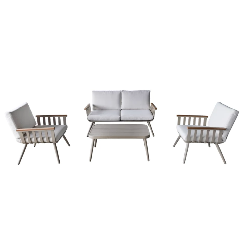 Sestava zahradního nábytku KARINE - béžová / krémová