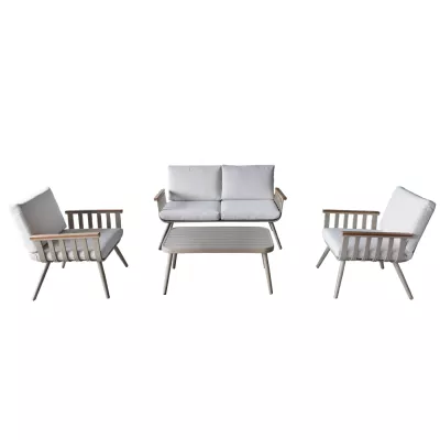 Sestava zahradního nábytku KARINE - béžová / krémová