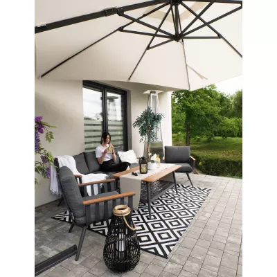 Zahradní sestava KARINE - tmavě šedá / hnědá