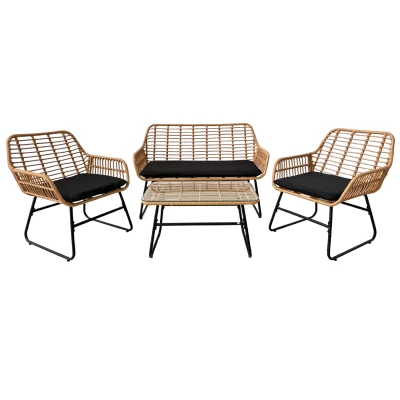 Velký zahradní set CHANEL - hnědý / černý