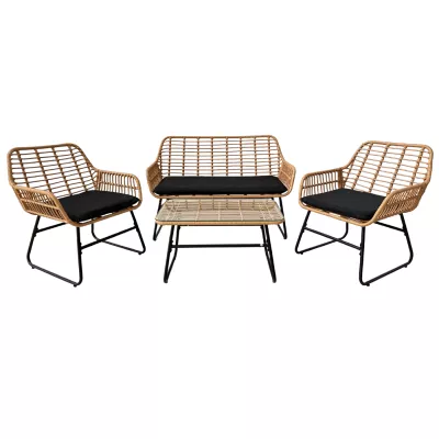 Velký zahradní set CHANEL - hnědý / černý