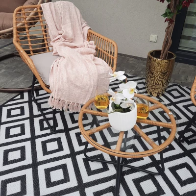 Zahradní set CHANEL - hnědý / černý / šedý