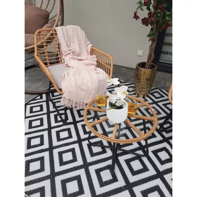 Zahradní set CHANEL - hnědý / černý / šedý