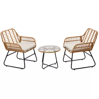 Zahradní set CHANEL - hnědý / černý / šedý